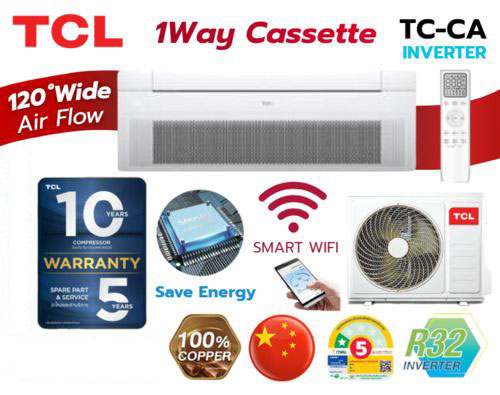 แอร์ One-Way Cassette TCL Inverter Wifi PowerIn Series แอร์ใหม่ล่าสุด